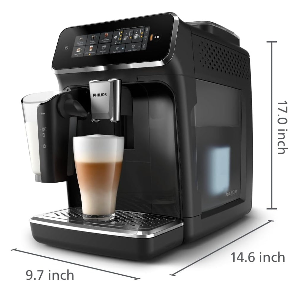 PHILIPS SERIES 3300 FULLY AUTOMATIC ESPRESSO MACHINE, GLOSSY BLACK (EP3341/50)