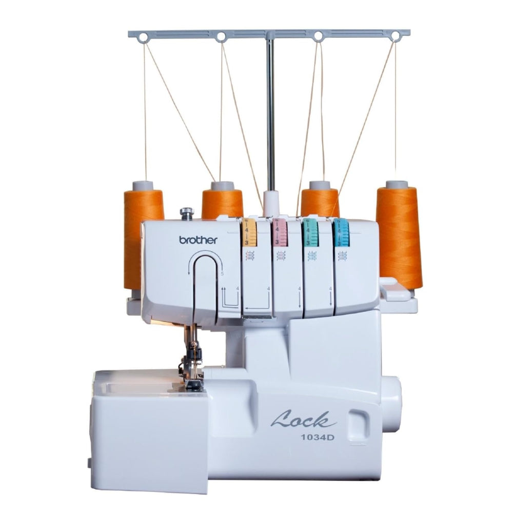 BROTHER SERGER, 1034D, HEAVY-DUTY METAL FRAME OVERLOCK MACHINE, WHITE