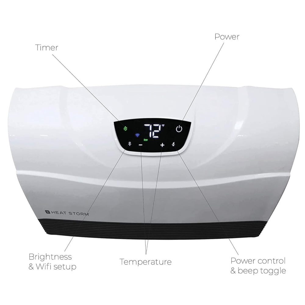 HEAT STORM HS-1500-PHX-WIFI INFRARED HEATER, WALL MOUNTED, 1500 W
