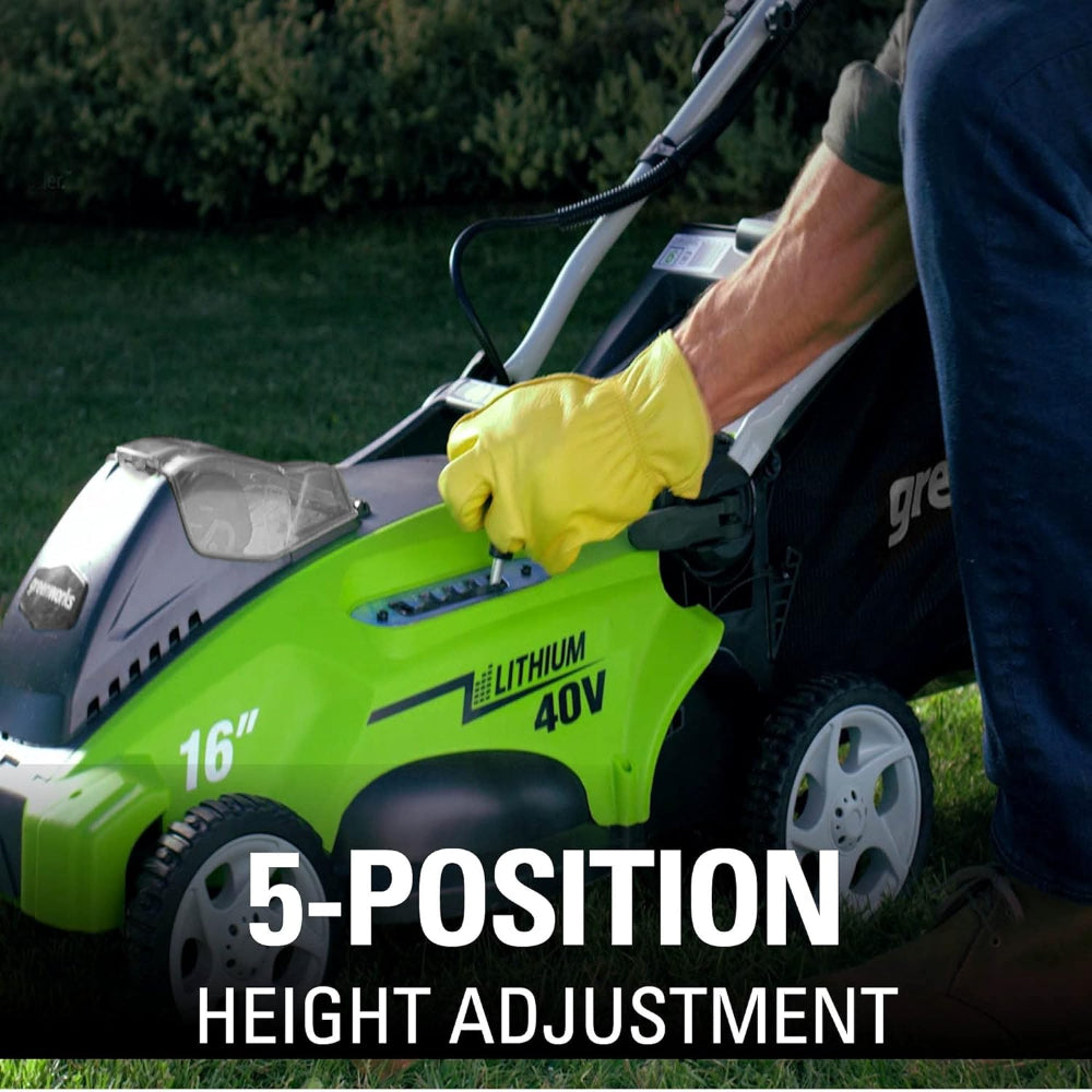 GREENWORKS 40V 16-INCH CORDLESS LAWN MOWER, 4.0 AH BATTERY AND CHARGER INCLUDED 25242