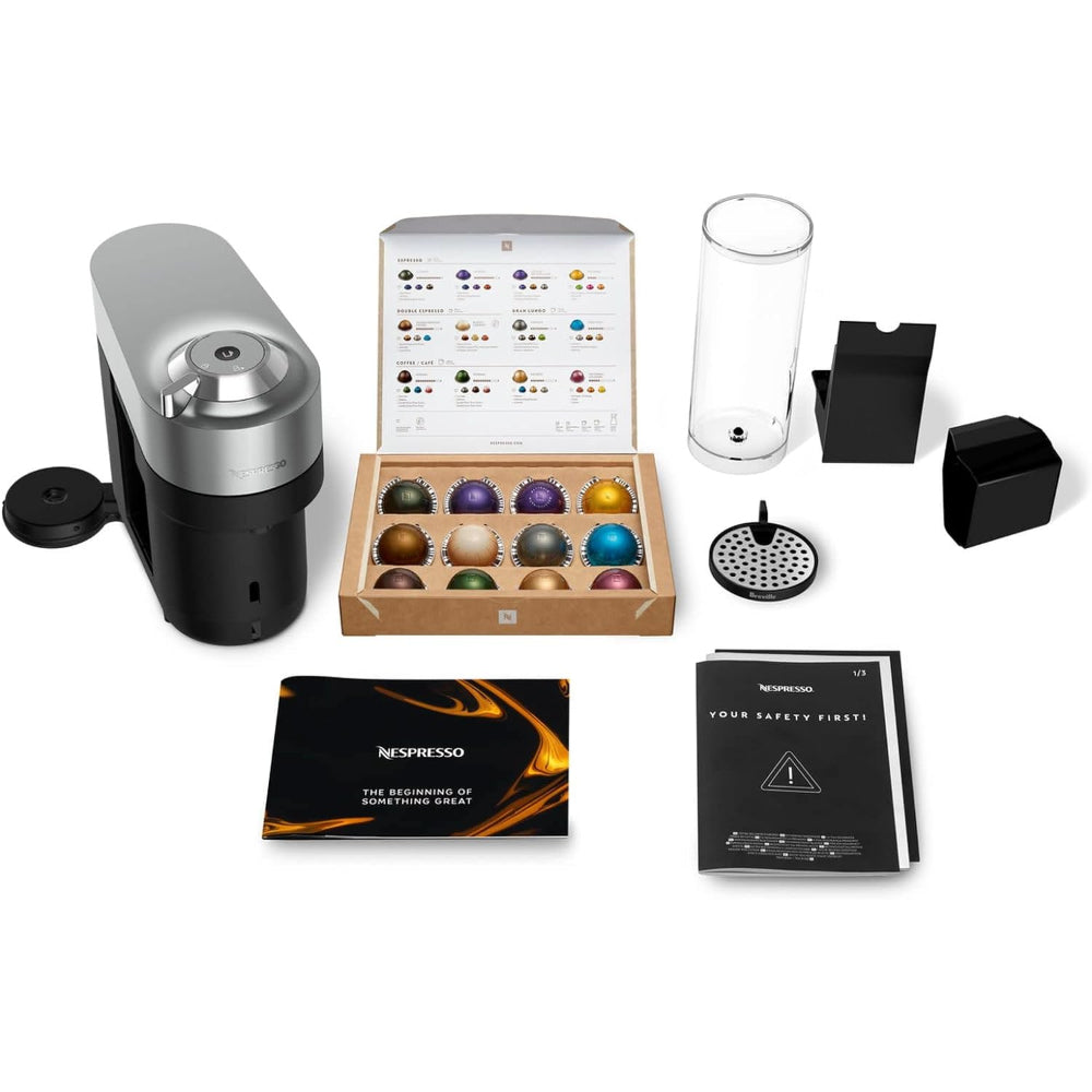 NESPRESSO VERTUO POP+ DELUXE COFFEE AND ESPRESSO MACHINE BY BREVILLE, TITAN