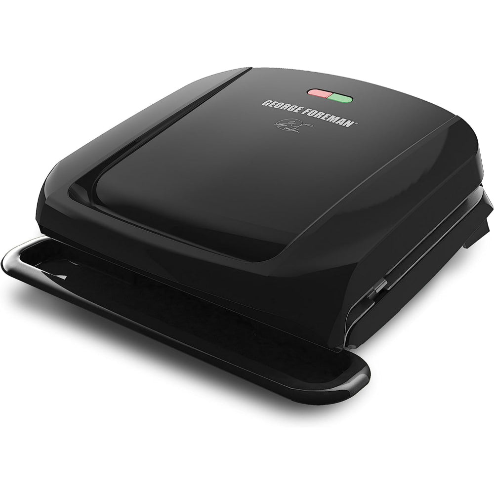 GEORGE FOREMAN GRP1060B 4 SERVING REMOVABLE PLATE GRILL, BLACK