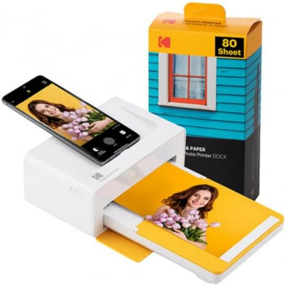 KODAK DOCK PLUS 4PASS INSTANT PHOTO PRINTER (4X6 INCHES) + 90 SHEETS BUNDLE