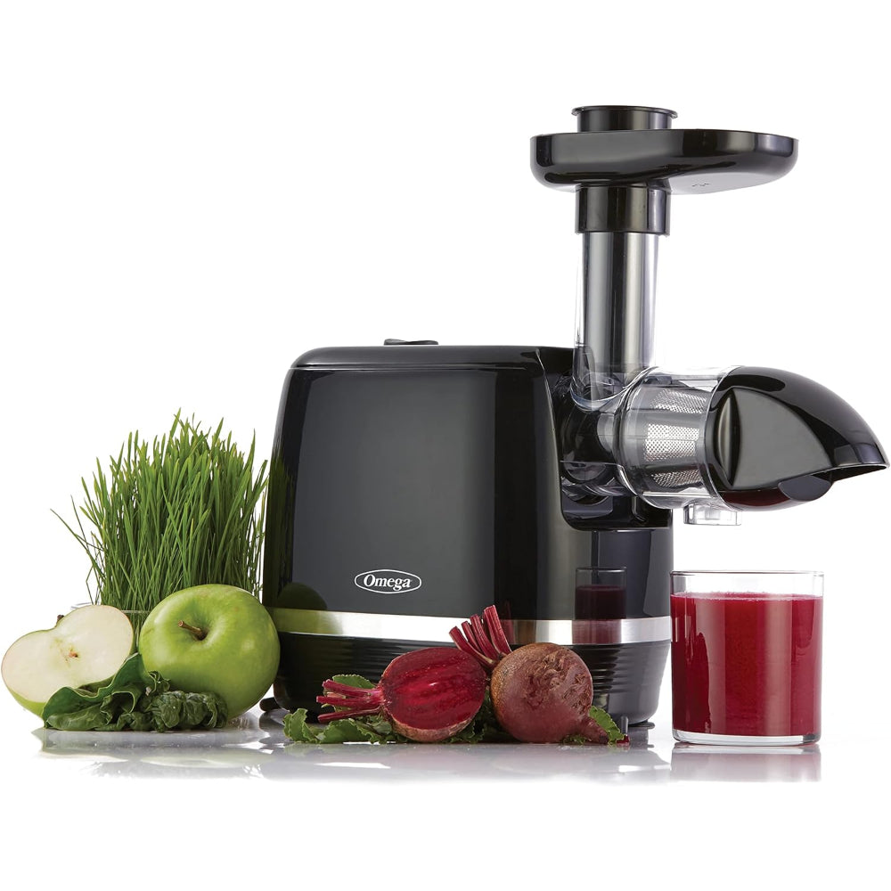 OMEGA H3000D COLD PRESS JUICER: HIGH YIELD, NUTRIENT PRESERVATION, 150W, BLACK