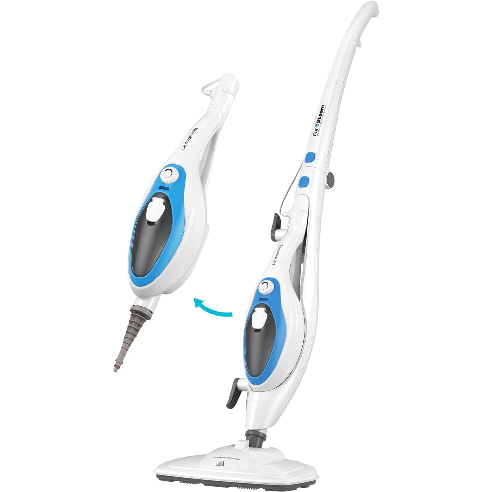 PURSTEAM 10-IN-1 STEAM MOP, FLOOR STEAMER WITH DETACHABLE HANDHELD STEAM CLEANER FOR TILE, HARDWOOD FLOORS
