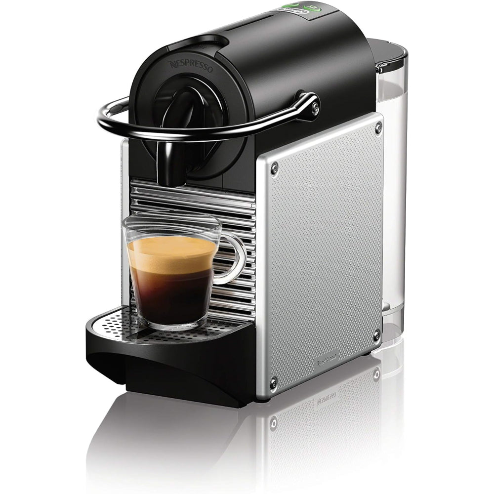 NESPRESSO PIXIE ESPRESSO MACHINE BY DE'LONGHI, 1100ML, ALUMINUM,SILVER