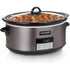CROCK-POT SLOW COOKER: BRAND NEW, BLACK STAINLESS STEEL