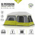 CORE 9-PERSON INSTANT CABIN TENT: 2-MIN SETUP, 14'X9', STORAGE POCKETS INCLUDED