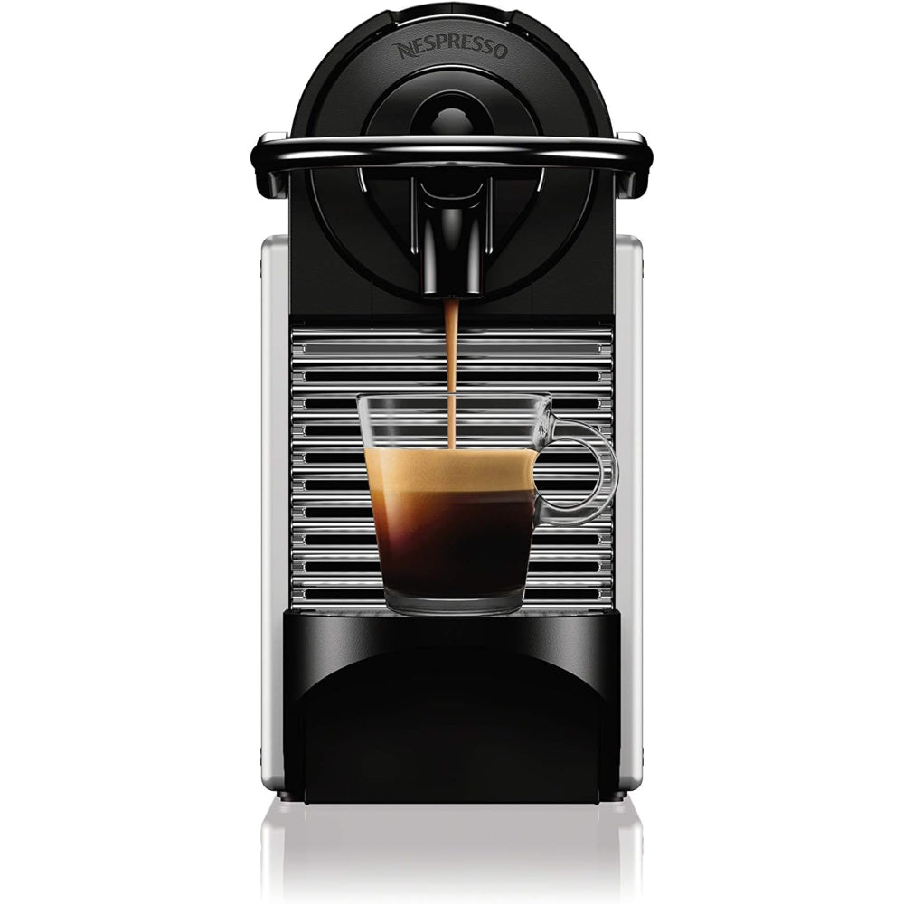 NESPRESSO PIXIE ESPRESSO MACHINE BY DE'LONGHI, 1100ML, ALUMINUM,SILVER
