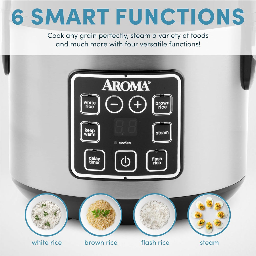 AROMA ARC-914SBD 8-CUP (COOKED) DIGITAL RICE COOKER AND FOOD STEAMER