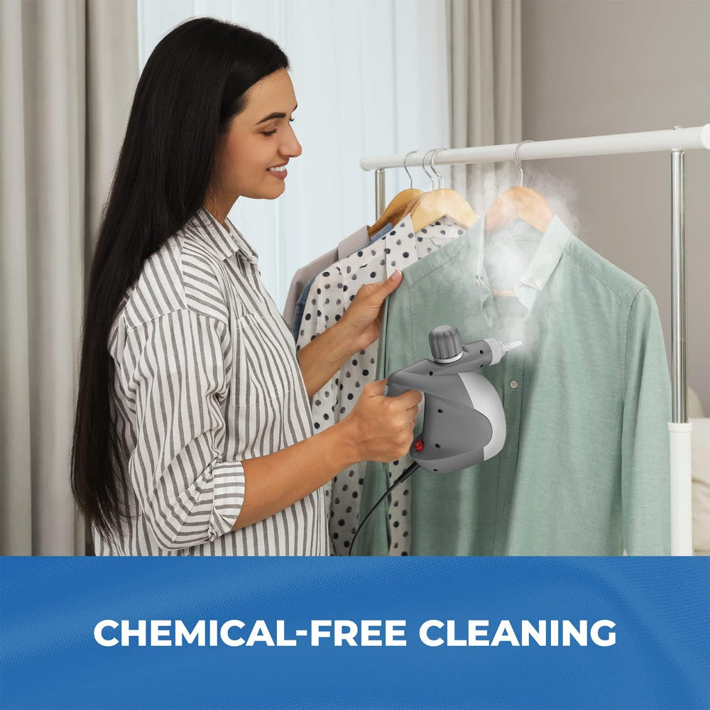 PURSTEAM HANDHELD PRESSURIZED STEAM CLEANER WITH 9 MULTI SURFACE CLEANING TOOLS