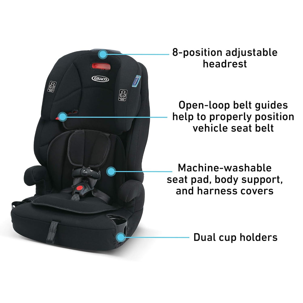 GRACO TRANZITIONS 3-IN-1 HARNESS BOOSTER, PROOF