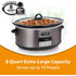 CROCK-POT SLOW COOKER: BRAND NEW, BLACK STAINLESS STEEL
