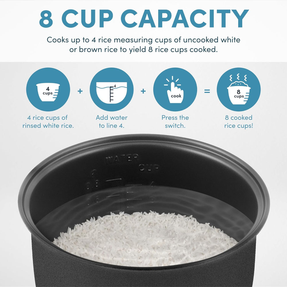 AROMA ARC-914SBD 8-CUP (COOKED) DIGITAL RICE COOKER AND FOOD STEAMER