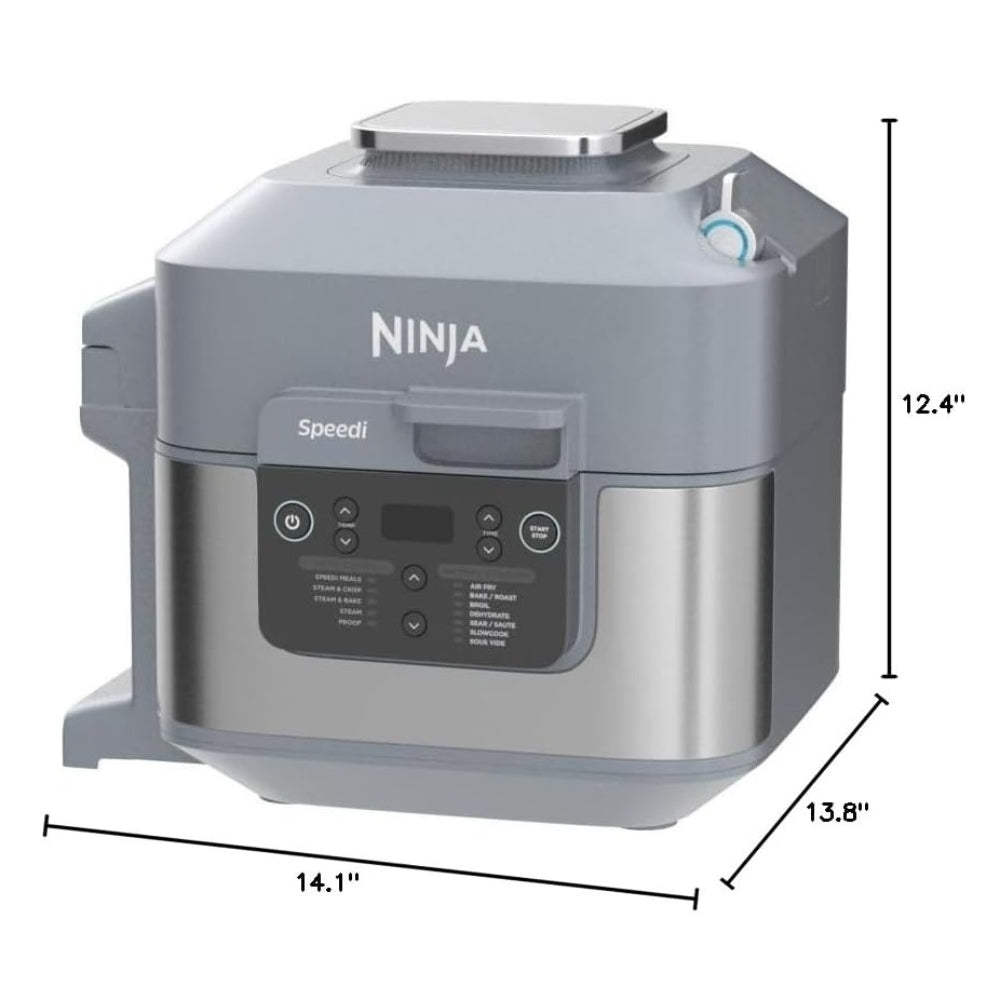 NINJA SF301 SPEEDI RAPID COOKER & AIR FRYER, 6-QT CAPACITY – SEA SALT GRAY