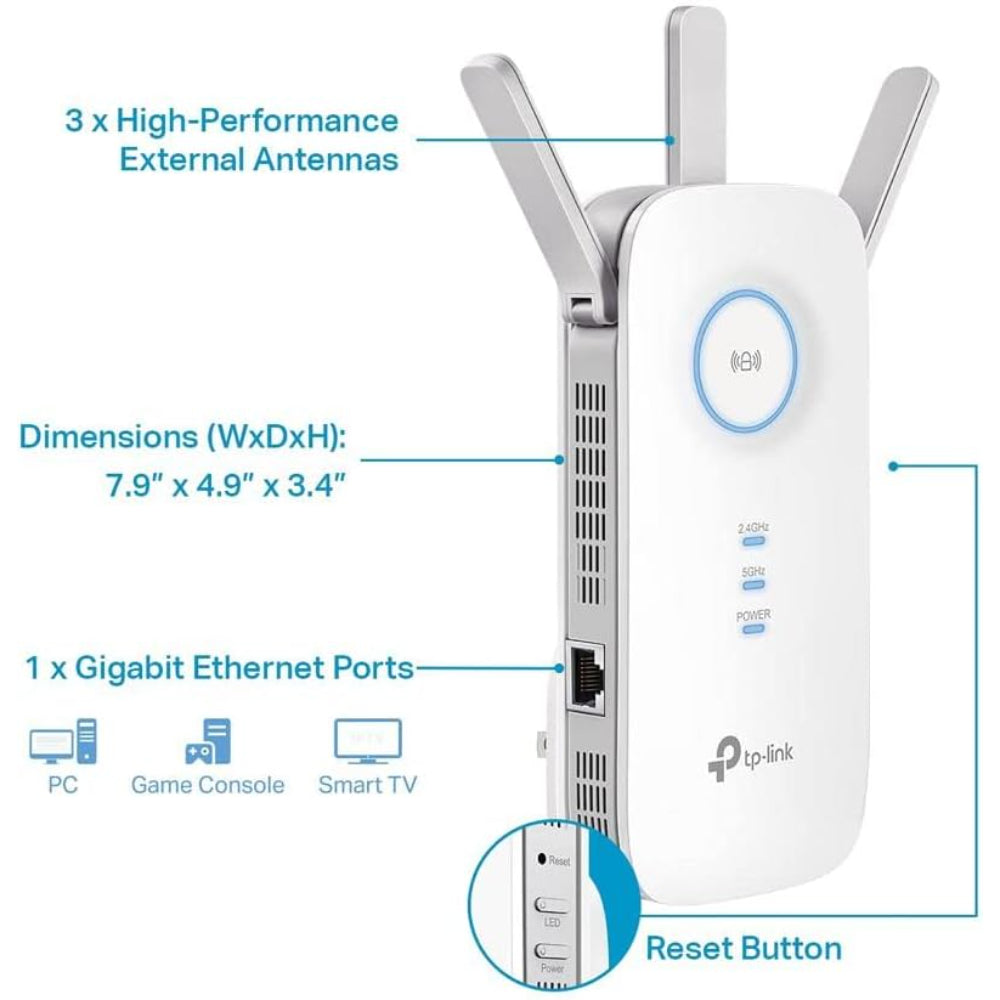 TP-LINK AC1900 WIFI EXTENDER (RE550)