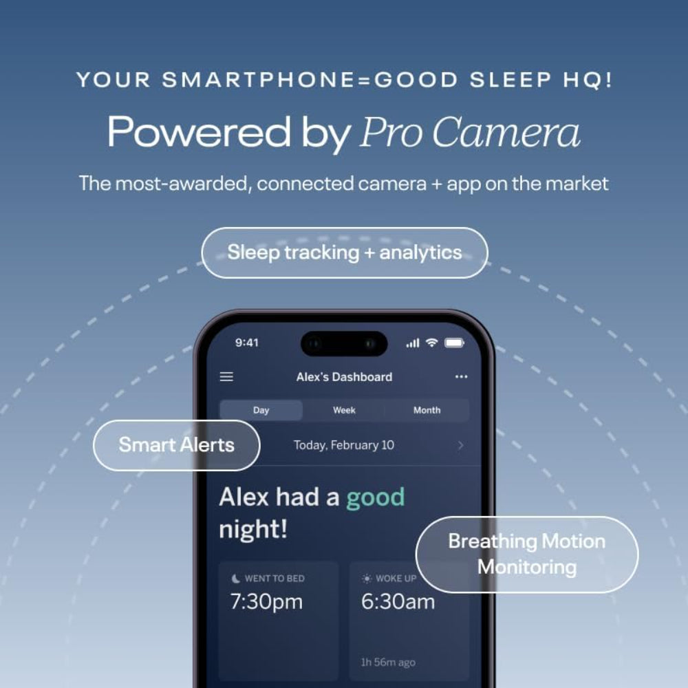 NANIT SUPERIOR SLEEP SET: NANIT PRO CAMERA, WALL MOUNT, TRAVEL STAND, AND SOUND + LIGHT MACHINE