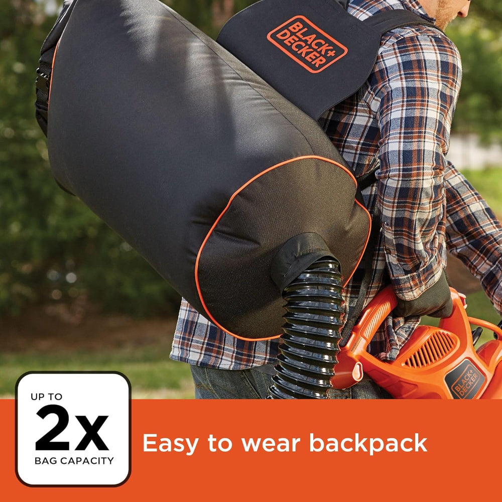 BLACK+DECKER BACK PACK LEAF BLOWER VACUUM AND MULCHER (BEBL7000)