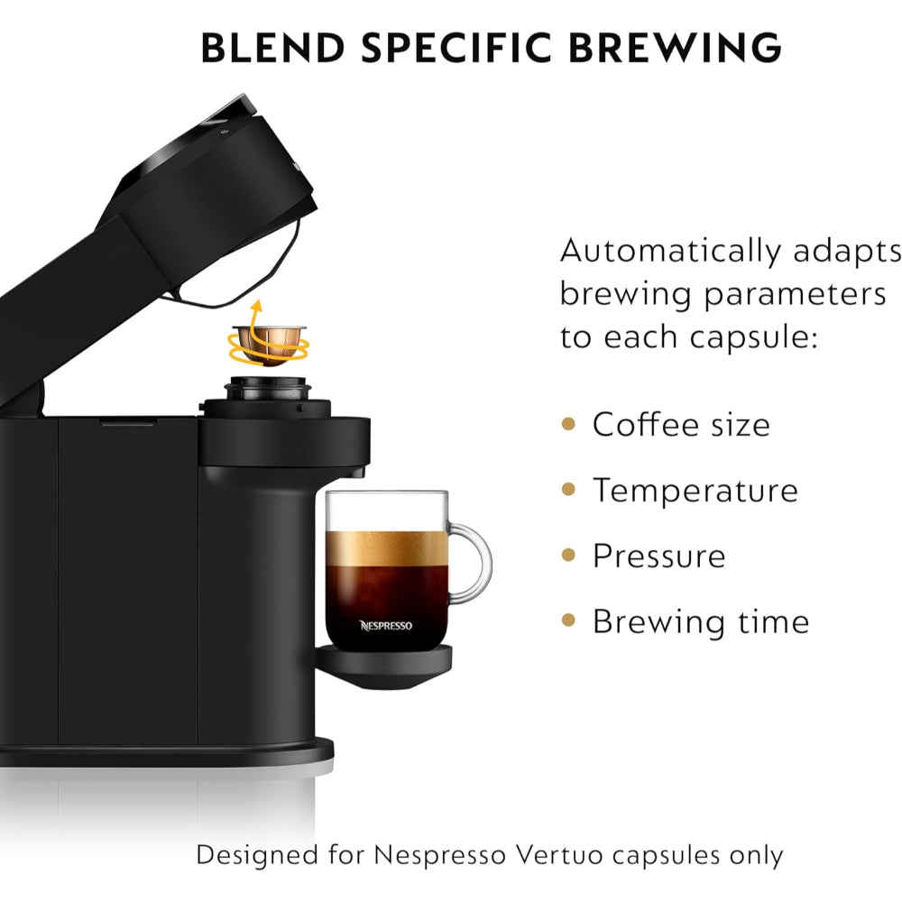 NESPRESSO VERTUOPLUS COFFEE AND ESPRESSO MACHINE BY BREVILLE, 1.1 LITERS, INK BLACK