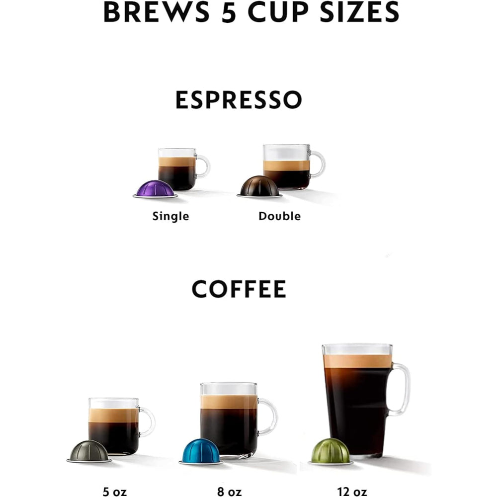 NESPRESSO VERTUO POP+ DELUXE COFFEE AND ESPRESSO MACHINE BY BREVILLE, TITAN