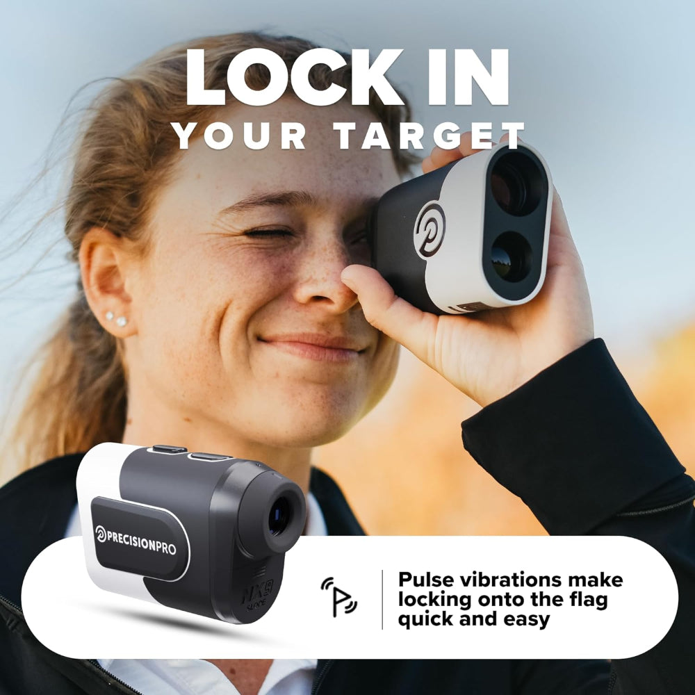 NX9 PRO PRECISION GOLF RANGEFINDER - SLOPE SWITCH, CART MAGNET, 900+YD LASER RANGEFINDER, 6X, FLAG LOCK WITH PULSE