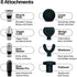 VYBE PRO PERCUSSION MASSAGE GUN: 9 SPEEDS, 8 ATTACHMENTS, QUIET