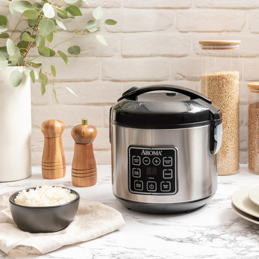 AROMA ARC-914SBD 8-CUP (COOKED) DIGITAL RICE COOKER AND FOOD STEAMER