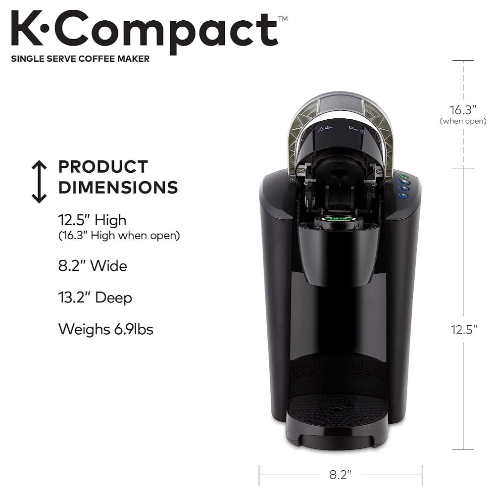 KEURIG K-COMPACT SINGLE-SERVE K-CUP POD COFFEE MAKER, BLACK