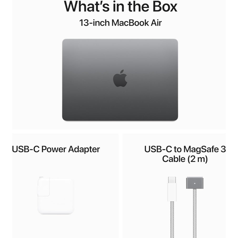 APPLE 2024 MACBOOK AIR 13-INCH LAPTOP WITH M3 CHIP, 8GB UNIFIED MEMORY, 256GB SSD, SPACE GRAY