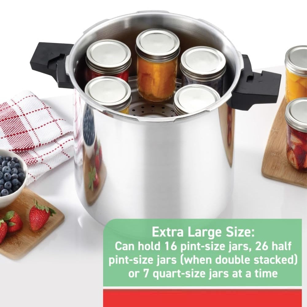 T-FAL PRESSURE COOKER, 3 PSI SETTINGS, 22 QT, SILVER