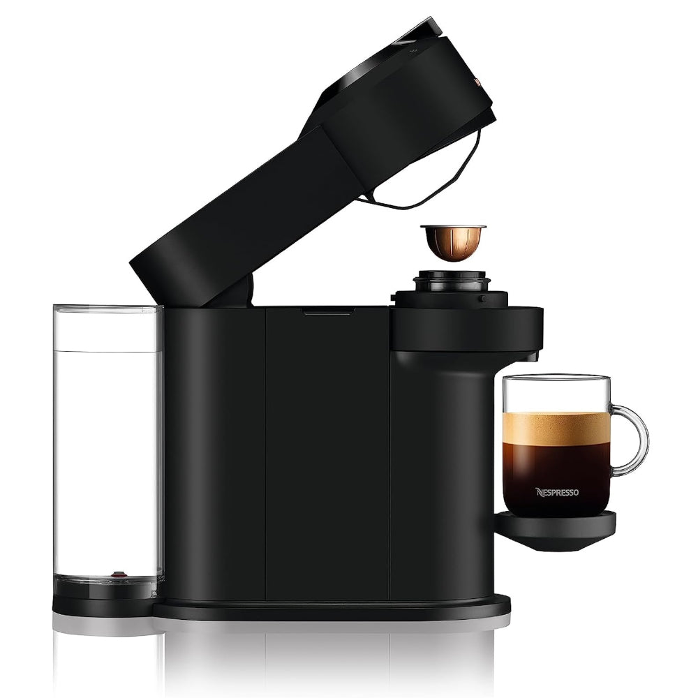 NESPRESSO VERTUO NEXT COFFEE AND ESPRESSO MACHINE WITH AEROCCINO FROTHER BY BREVILLE, MATTE BLACK