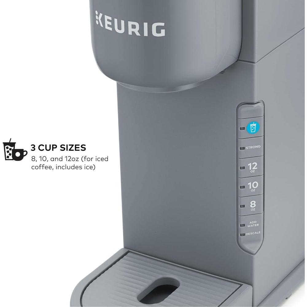KEURIG K-ICED SINGLE SERVE COFFEE MAKER - BREWS HOT AND COLD - GRAY