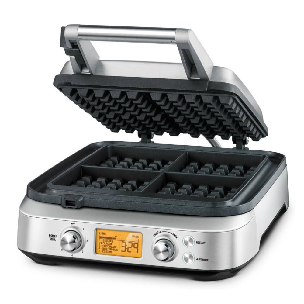 BREVILLE BWM640XL SMART 4-SLICE WAFFLE MAKER, SILVER