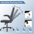 COMPUTER GAMING CHAIR, WITH LUMBAR SUPPORT AND FLIP-UP ARMRESTS, GREY