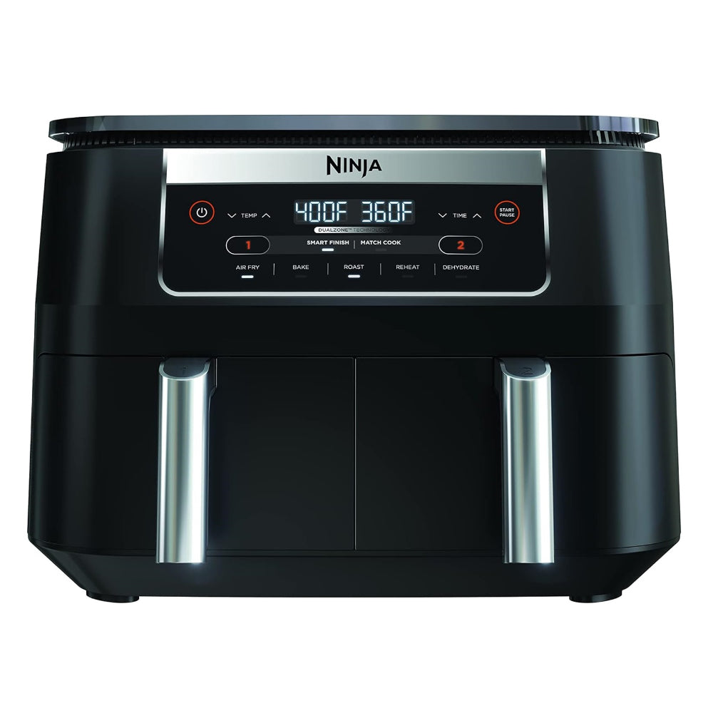 NINJA DZ090 FOODI 6 QUART 5-IN-1 DUALZONE 2-BASKET AIR FRYER, BLACK
