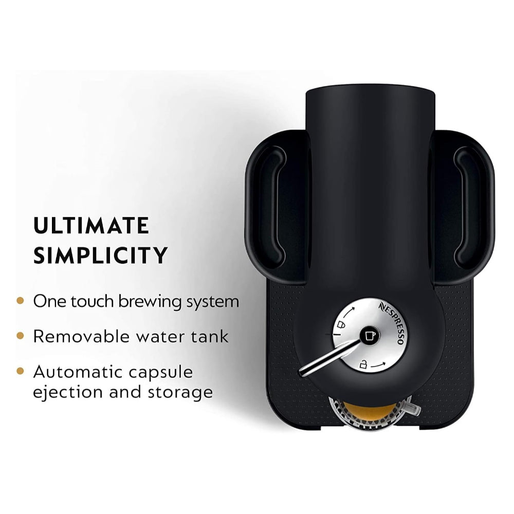 NESPRESSO VERTUO COFFEE AND ESPRESSO MACHINE BY BREVILLE, MATTE BLACK