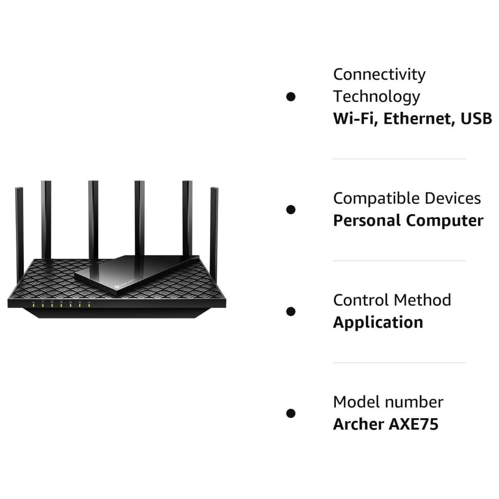 TP-LINK AXE5400 TRI-BAND WIFI 6E ROUTER (ARCHER AXE75) - GIGABIT WIRELESS INTERNET ROUTER