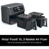 NINJA FOODI 10 QUART DUALZONE 6-IN-1 AIR FRYER: 2 BASKETS, SMART FINISH, GREY