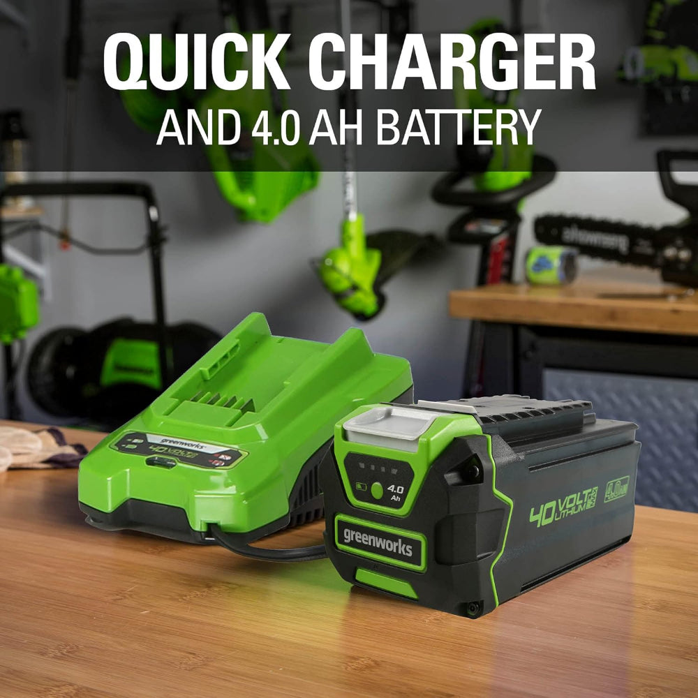 GREENWORKS 40V 16-INCH CORDLESS LAWN MOWER, 4.0 AH BATTERY AND CHARGER INCLUDED 25242