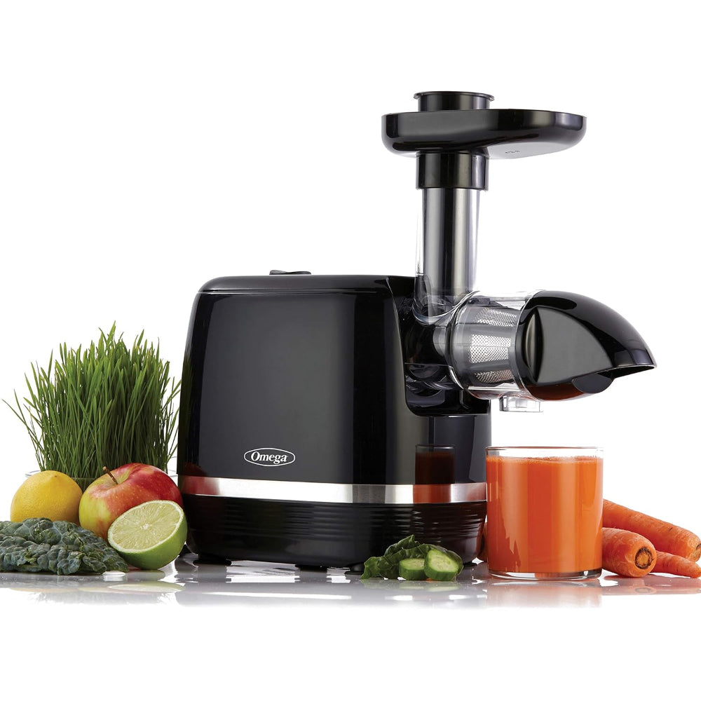 OMEGA H3000D COLD PRESS JUICER: HIGH YIELD, NUTRIENT PRESERVATION, 150W, BLACK