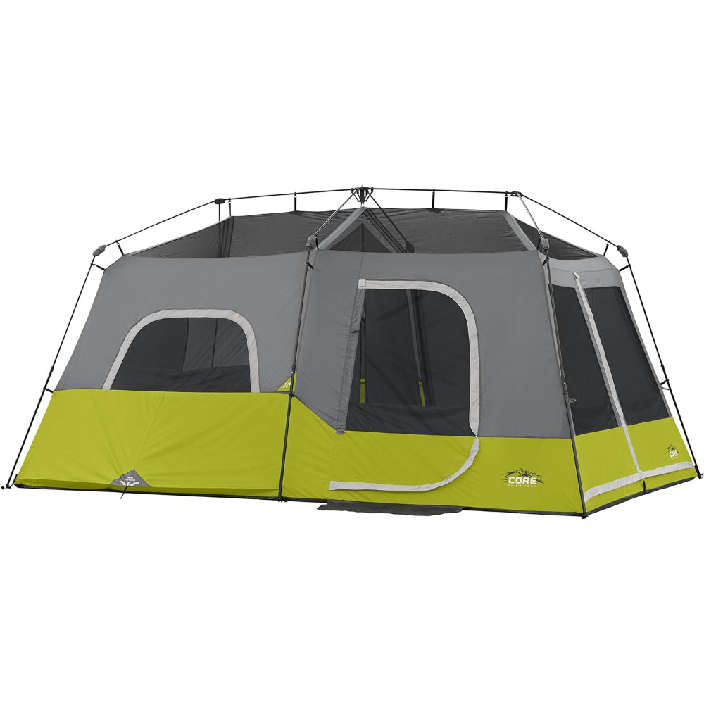 CORE 9-PERSON INSTANT CABIN TENT: 2-MIN SETUP, 14'X9', STORAGE POCKETS INCLUDED