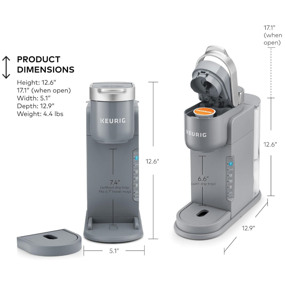 KEURIG K-ICED SINGLE SERVE COFFEE MAKER - BREWS HOT AND COLD - GRAY
