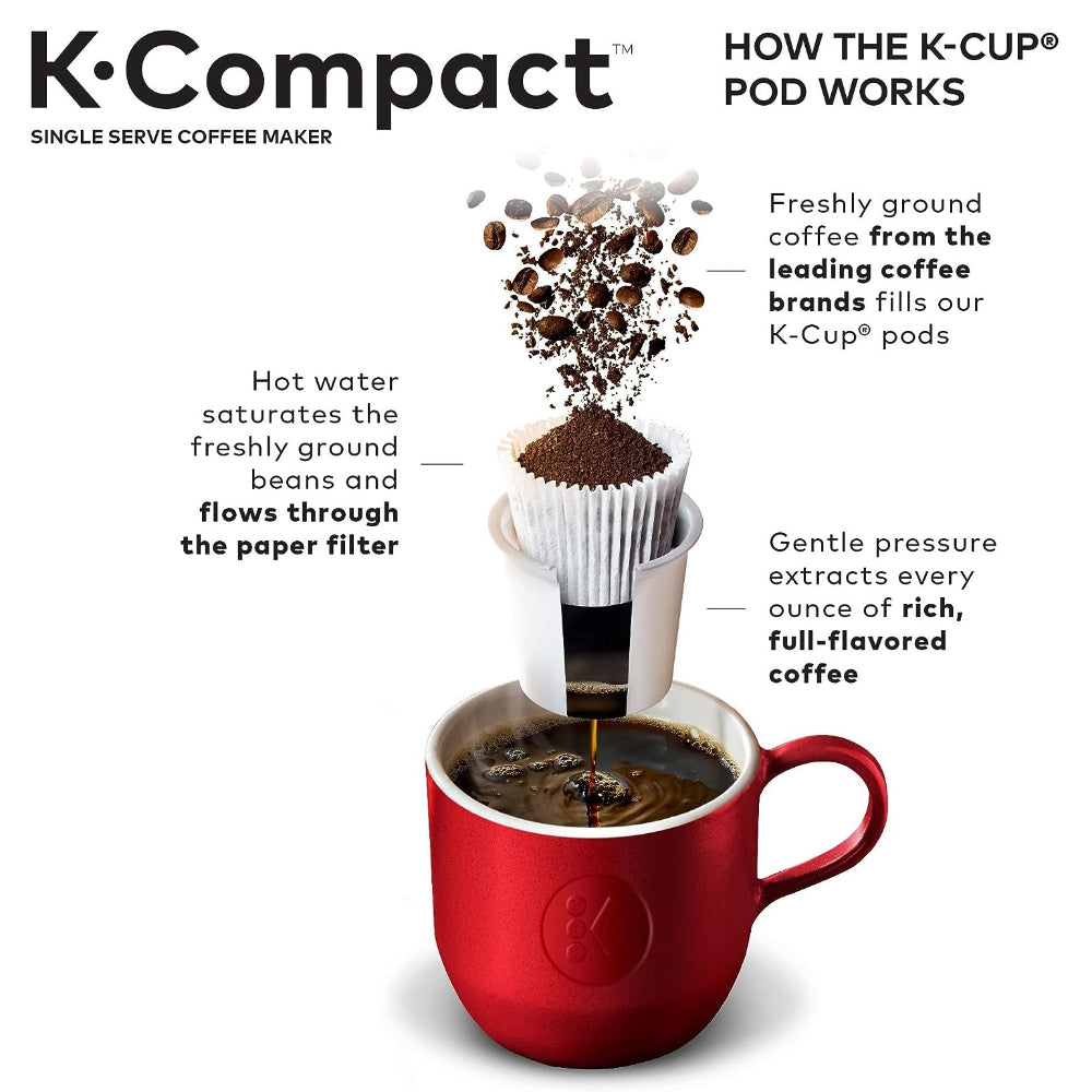 KEURIG K-COMPACT SINGLE-SERVE K-CUP POD COFFEE MAKER, BLACK
