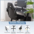 COMPUTER GAMING CHAIR, WITH LUMBAR SUPPORT AND FLIP-UP ARMRESTS, GREY