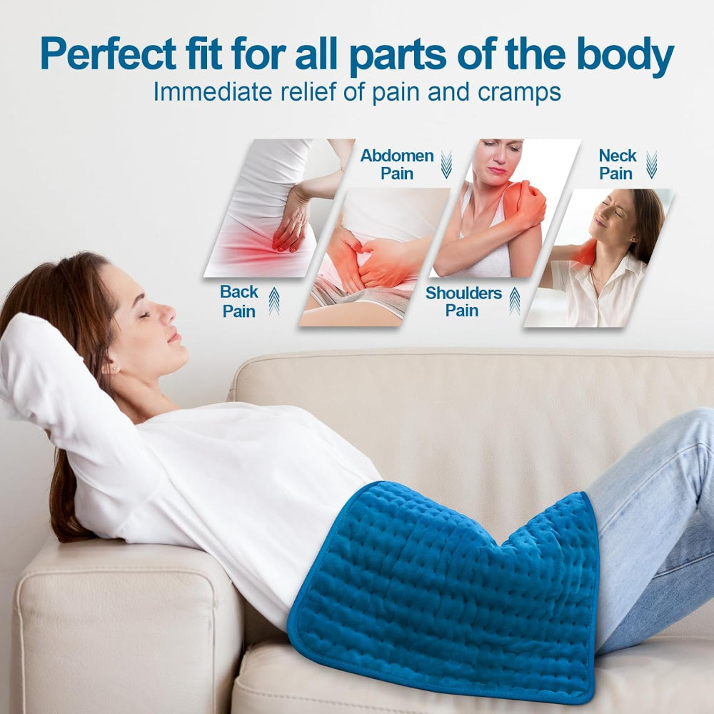 HEATING PAD FOR BACK PAIN RELIEF WITH 6 HEAT SETTINGS AND AUTO-OFF, 16" X 24"