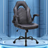 COMPUTER GAMING CHAIR, WITH LUMBAR SUPPORT AND FLIP-UP ARMRESTS, GREY