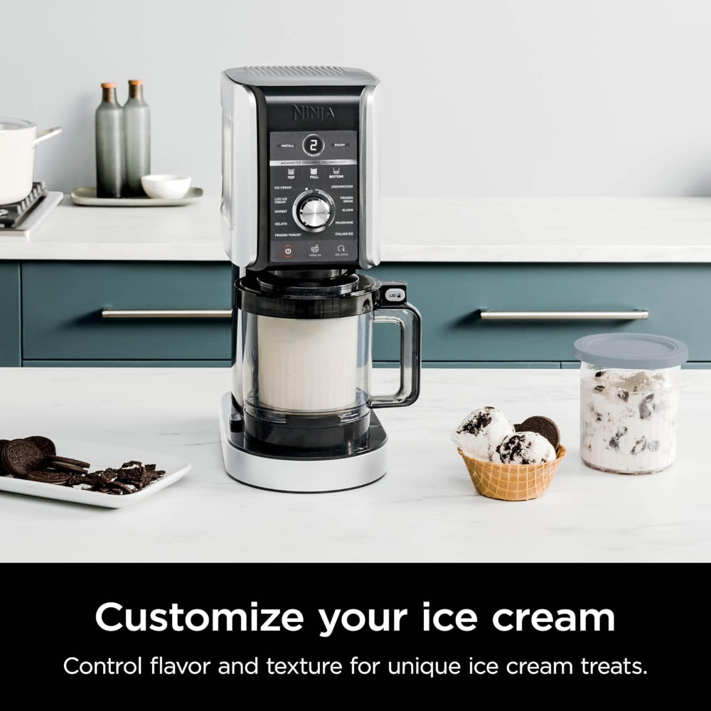 NINJA NC501 CREAMI DELUXE 11-IN-1 ICE CREAM & FROZEN TREAT MAKER, XL CAPACITY, SILVER