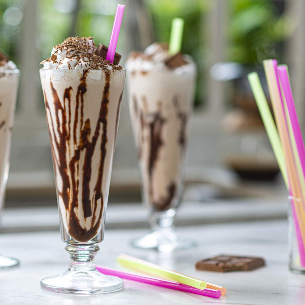 COMFY PACKAGE WIDE PLASTIC STRAWS FOR DRINKING & SMOOTHIES, 8 MM - 3000 COUNT