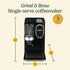 CUISINART DGB-2 SINGLE SERVE COFFEE MAKER + COFFEE GRINDER, 48 OZ, BLACK