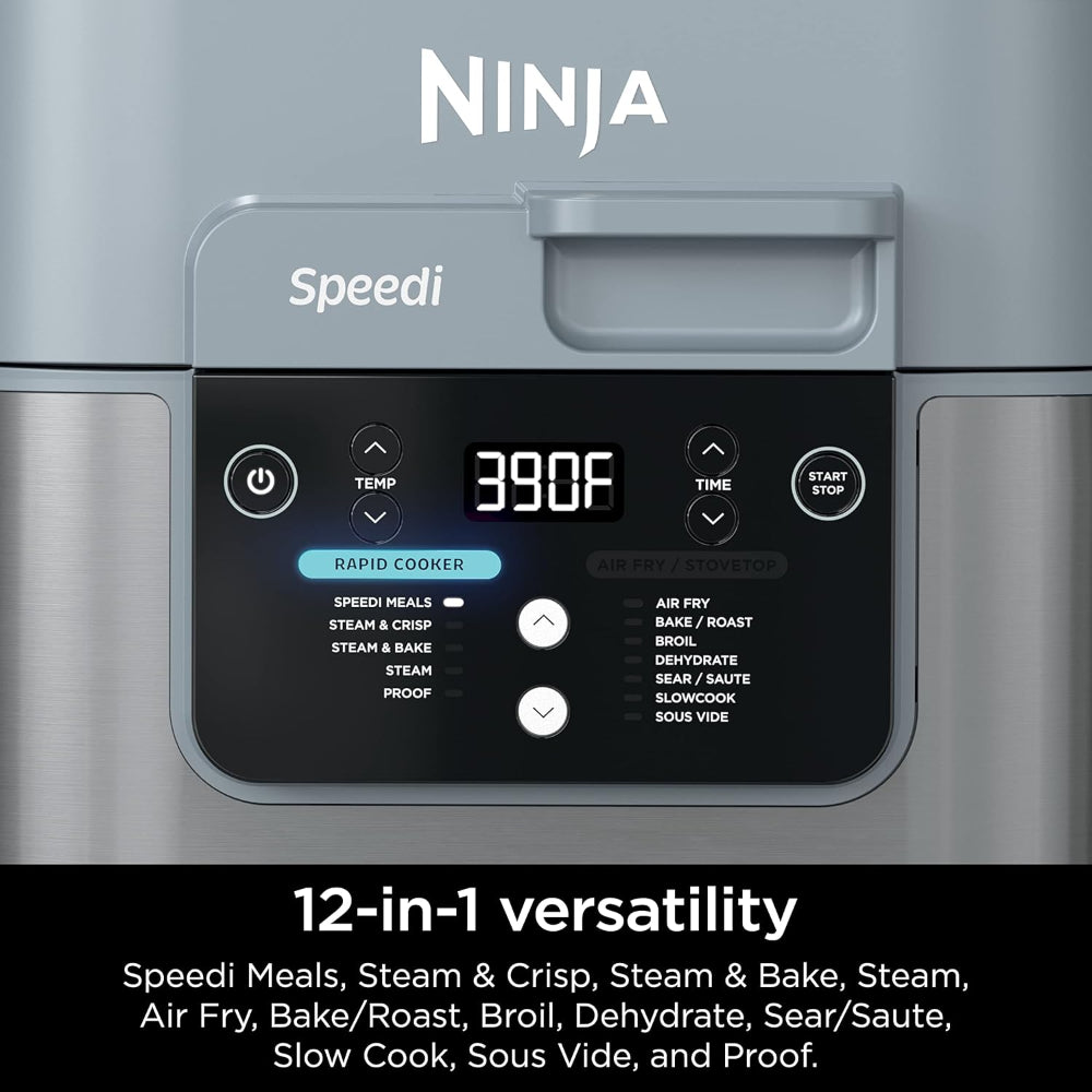 NINJA SF301 SPEEDI RAPID COOKER & AIR FRYER, 6-QT CAPACITY – SEA SALT GRAY